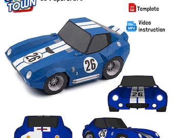 SD Papercraft Car Town Style - 1964 Shelby Cobra Daytona