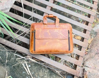 Leather Laptop bag Messenger Bag crossbody bag Shoulder Bag unisex Briefcase Classic rustic leather Style personalized gift     graduation