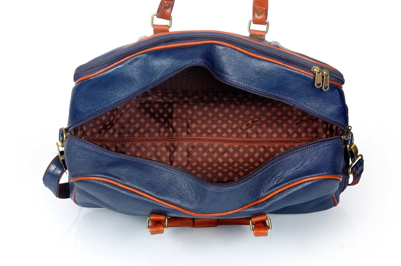 Leather Airline Trolley Bag Wheeled Luggage Cabin Bag, Luggage Duffle