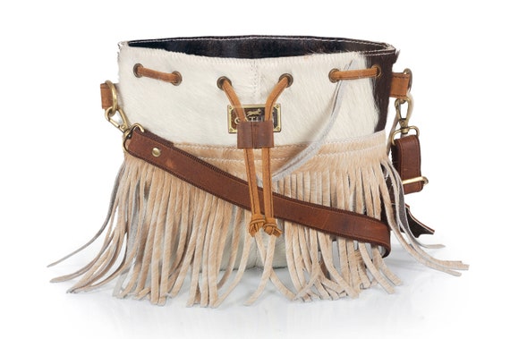 Cowhide Purse With Fringe Handbag Cowhide Leather Fringe Crossbody Purse Western Fringe Bag Purse With Fringe Cowhide Crossbody Bag Etsy