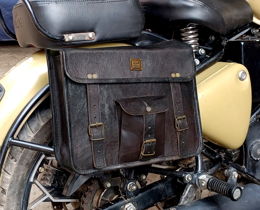 Leather Motorcycle Bags Saddle Bag for Sportscasters Etsy