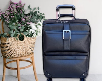 Leather Trolley Bag, carryon luggage with wheels, suitcase with wheels, Luggage with Wheels, suitcase On Wheels, Mens Rolling suitcase Bag