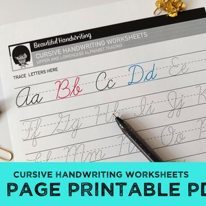 Script Font Hand Lettering Calligraphy Practice Handwriting Lettering Practice Sheets Cursive Font Printable Tracing Worksheet