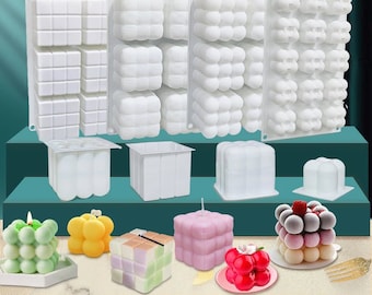 Bubble Ball Silicone Mould, Candle Mold, Candle DIY Crafts, Handmade Resin Art Mold, Mini 3D Cube Round Shape