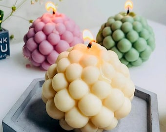 Screw Bubble Ball Silicone Mould, Candle Mold, Candle DIY Crafts, Handmade Resin Art Mold, Round Shape