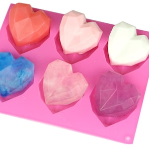 Heart Soap Mold, DIY Love Soap, Handmade Soap Making Mould, Silicone Handmade Crafts, Cake Baking Supply