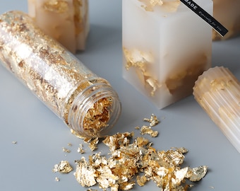 Candle Foil Decoration, Gold, Silver, Colorful Deco, DIY Candle Making, Resin Art, Molds