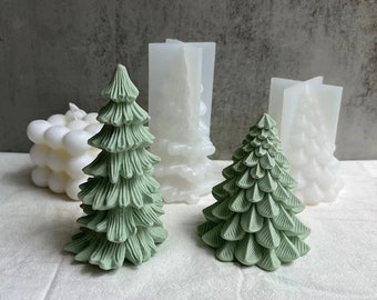 Christmas Tree Mold, Silicone 1 Cavity Fir Tree Candle Mould, Handmade Crafts, Aromatherapy Candle Mould, Ceramic DIY, Santa Hat Baking Mold