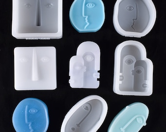 Silicone Face Mold, DIY Soap Making Irregular Faces, Silicone Candle Mold, Handmade Crafts