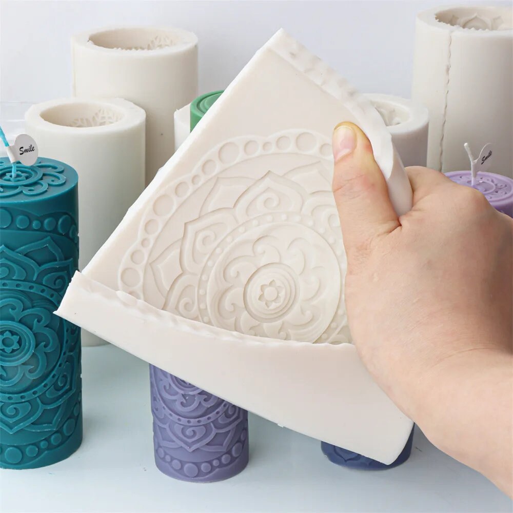 Irregular Geometric Candle Mold, Silicone 1 Cavity Spiral