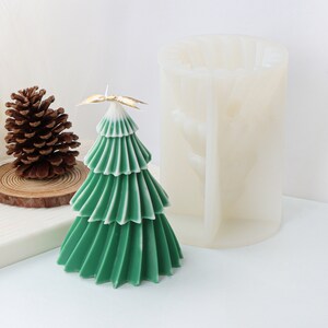 Christmas Tree Candle Molds - 2 Size Douglas Fir Silicone Mold For Soap & Candles