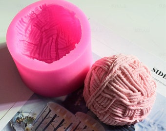 Wool Ball Silicone Mould, Knitting Ball Candle Mold, Candle DIY Crafts, Handmade Resin Art Mold, Round Shape