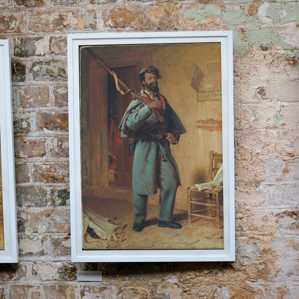 Triptyque de peinture vintage - Un peu d’histoire de guerre - Thomas Waterman Wood | | d’art mural imprimable | d’histoire afro-américaine Histoire de la guerre civile