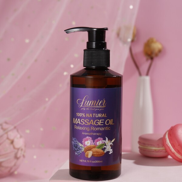 Relaxing Romantic Aromatherapy Massage Oil, Massage Therapy & Couples Massage, Sensual oil infused with Lavender, Lily and  Peppermint oils