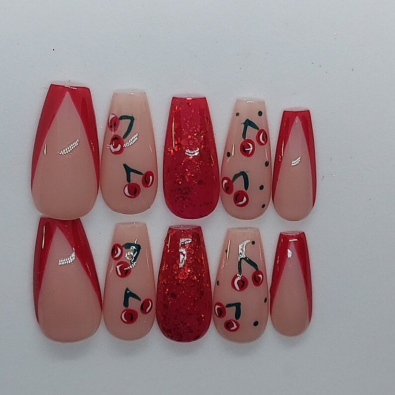 Red French Nails Cherry Nails Red Nails for Wedding Spring Wedding Red
