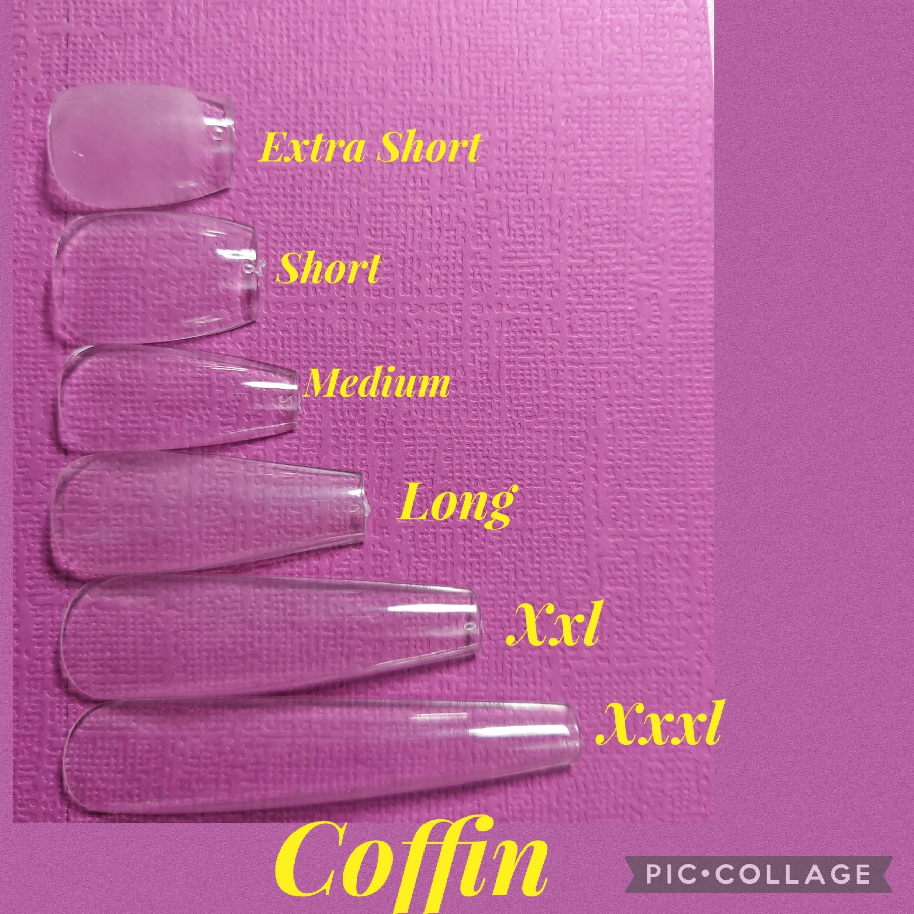 Nail Sizing Kit Press on Nails Sizing Kit Custom Nails Coffin Square ...