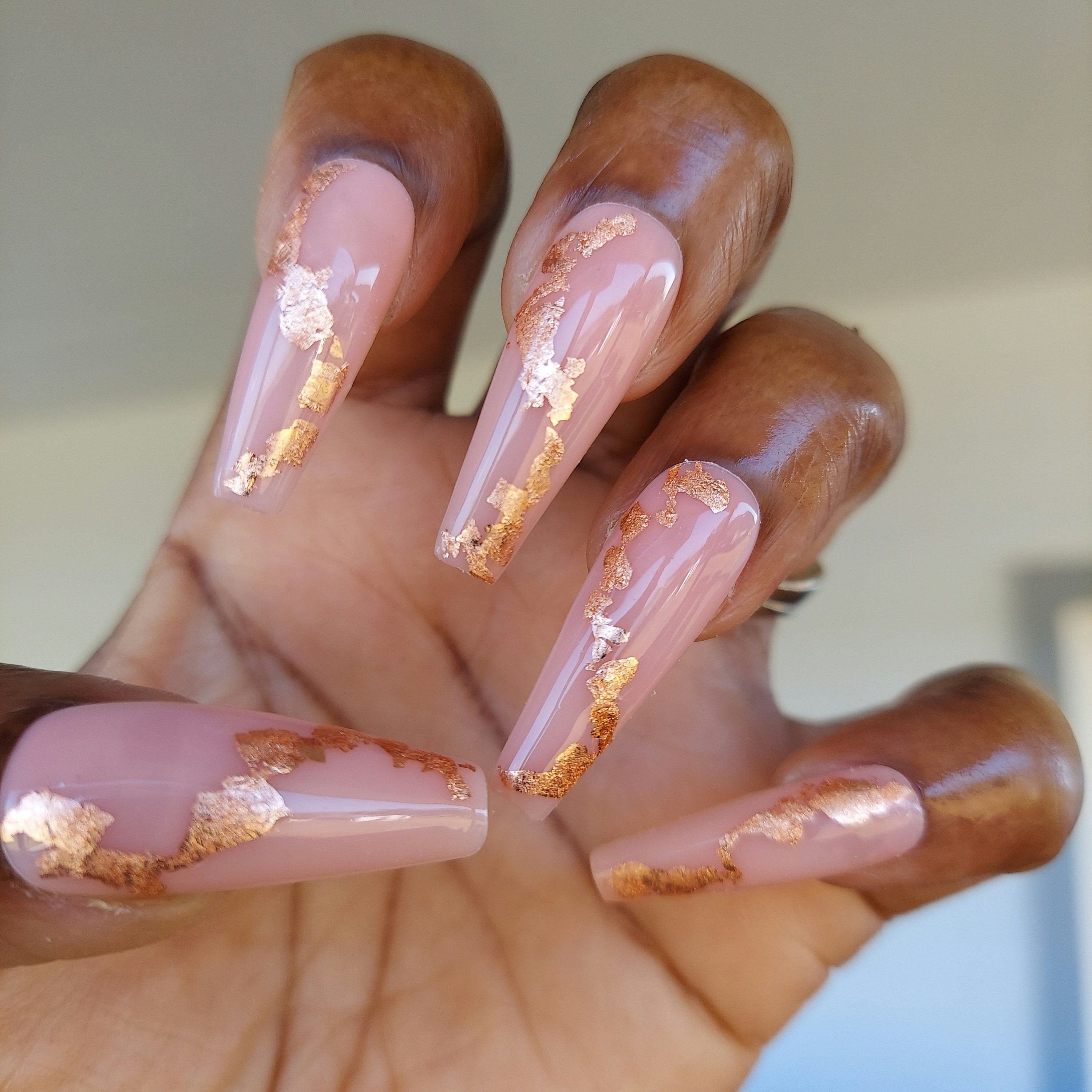 Timeless Rose Gold Nails for Brides