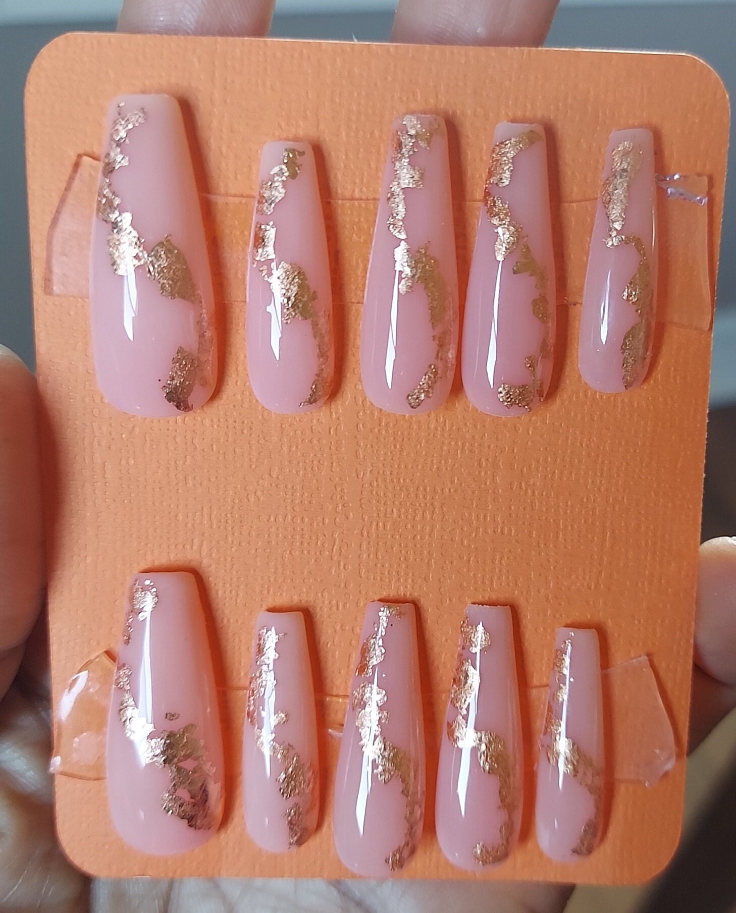 Timeless Rose Gold Bridal Nails