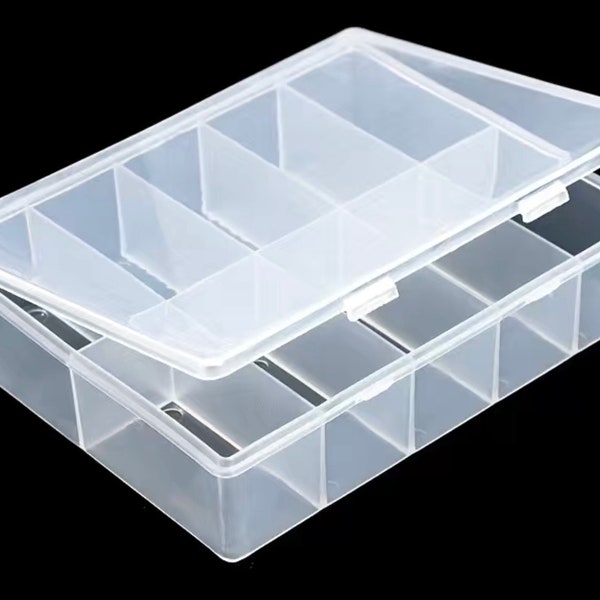 Empty Storage Case for Nail Tips Nail Art Nail Foils Bead Storage 10 Grid Plastic Box Jewelry Charms Craft Storage Container Multifunctional