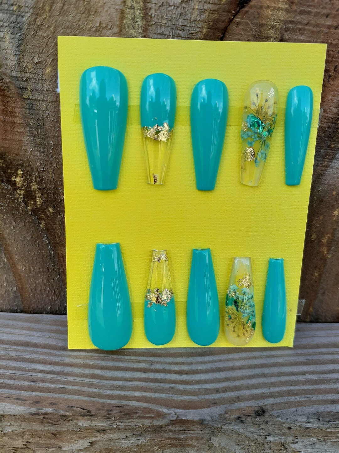Flower Nails Dried Flower Press on Nails Spring Theme Party Etsy
