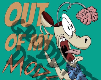 Out of my Modern Mind- Rocko's Modern Life Design- 90's Tee Graphic