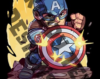 Puede hacer esto todo el día- Captain America Kids Tee Design PNG 8.5x 11