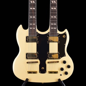 Double Neck 12/6 Cream/Gold Electric Guitar