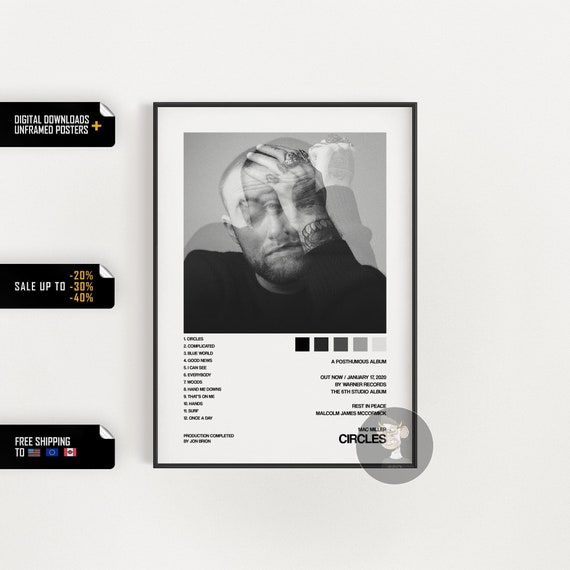 Mac Miller Circles Album Cover Poster Etsy Canada
