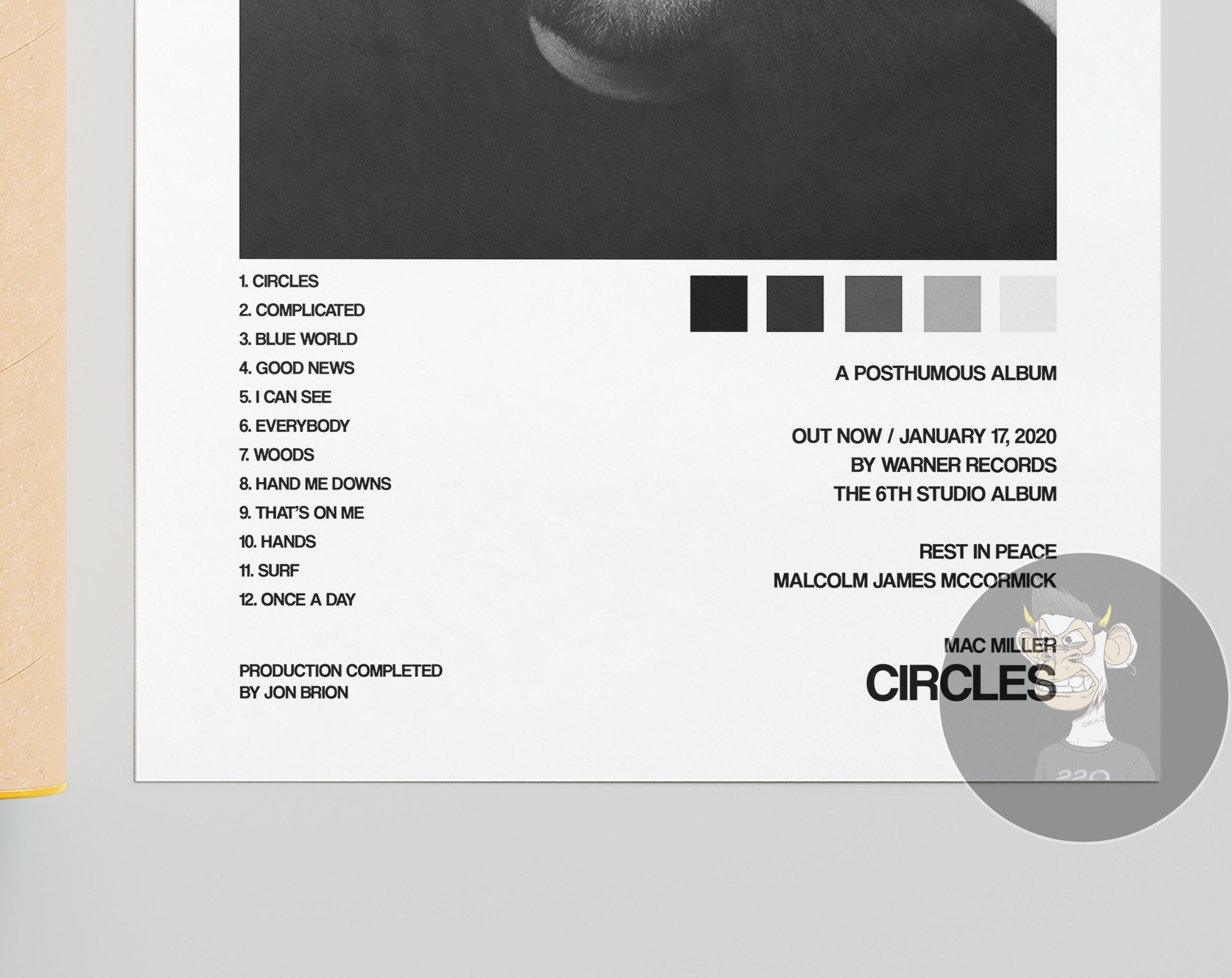 Mac Miller Circles Album Cover Poster Etsy Canada