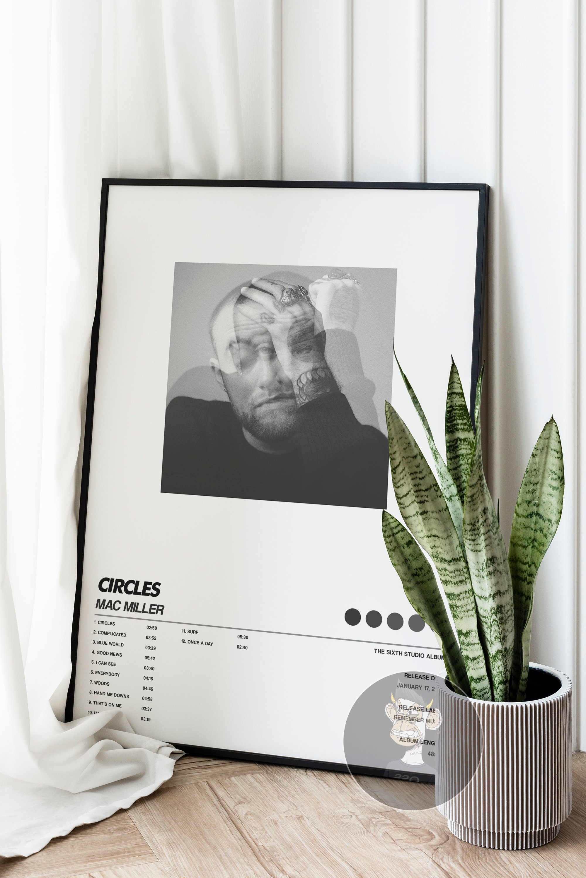 Mac Miller Circles Album Cover Poster Etsy Canada