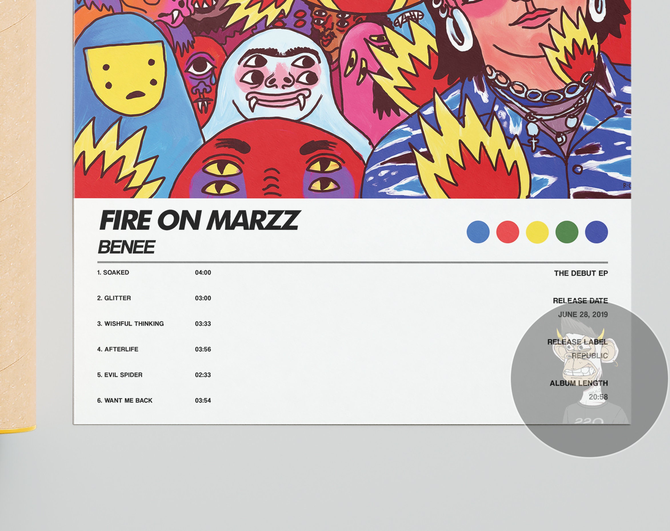 Benee Fire on Marzz Album Cover Poster - Etsy