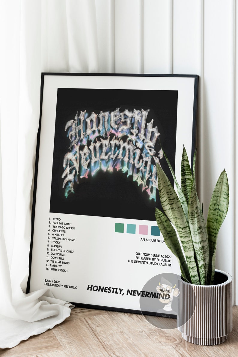 Drake Honestly Nevermind Album Cover Poster Create Your Etsy Australia