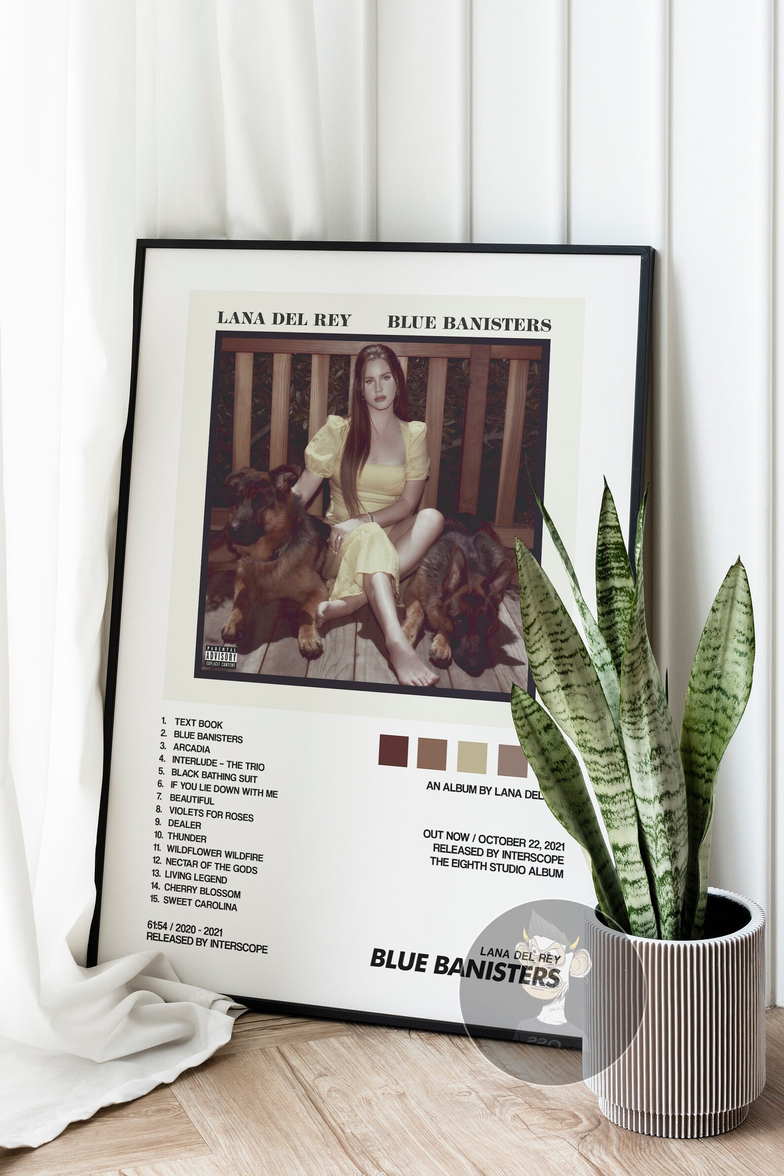 Lana Del Rey Blue Banisters Album Cover Poster Etsy Ireland