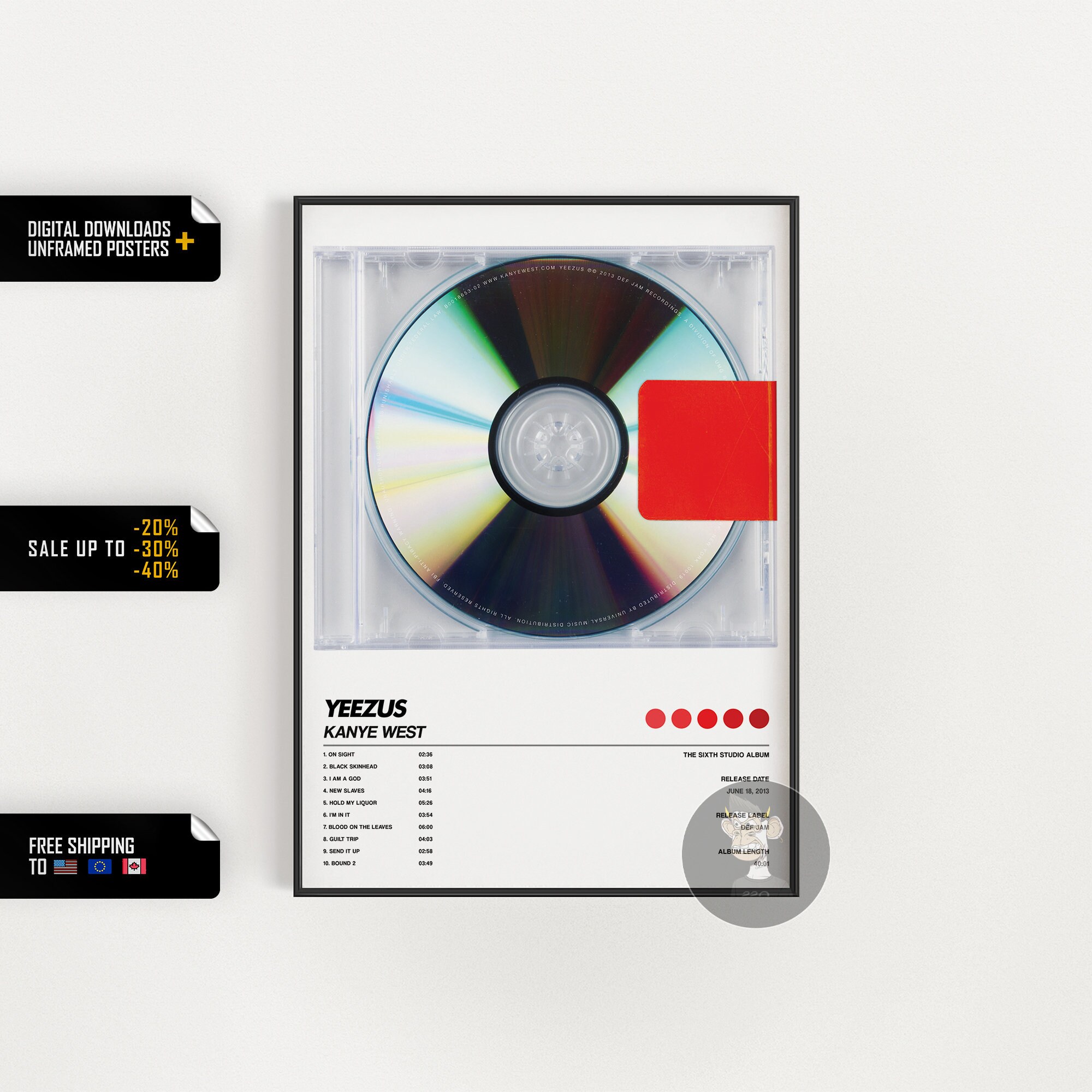 Kanye West Yeezus Album Cover Poster - Etsy