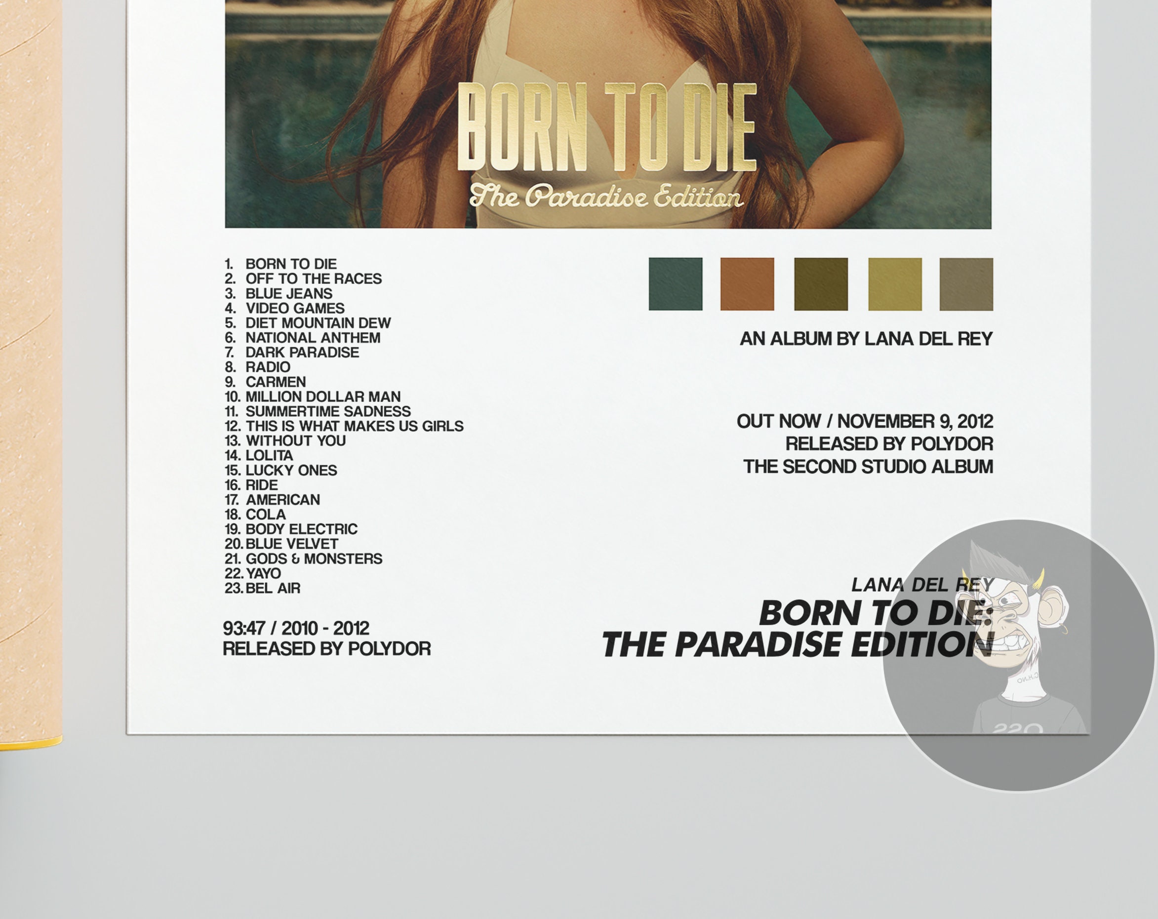 Lana Del Rey Born To Die The Paradise Edition Lana Del Rey Born To Die Paradise Album Cover