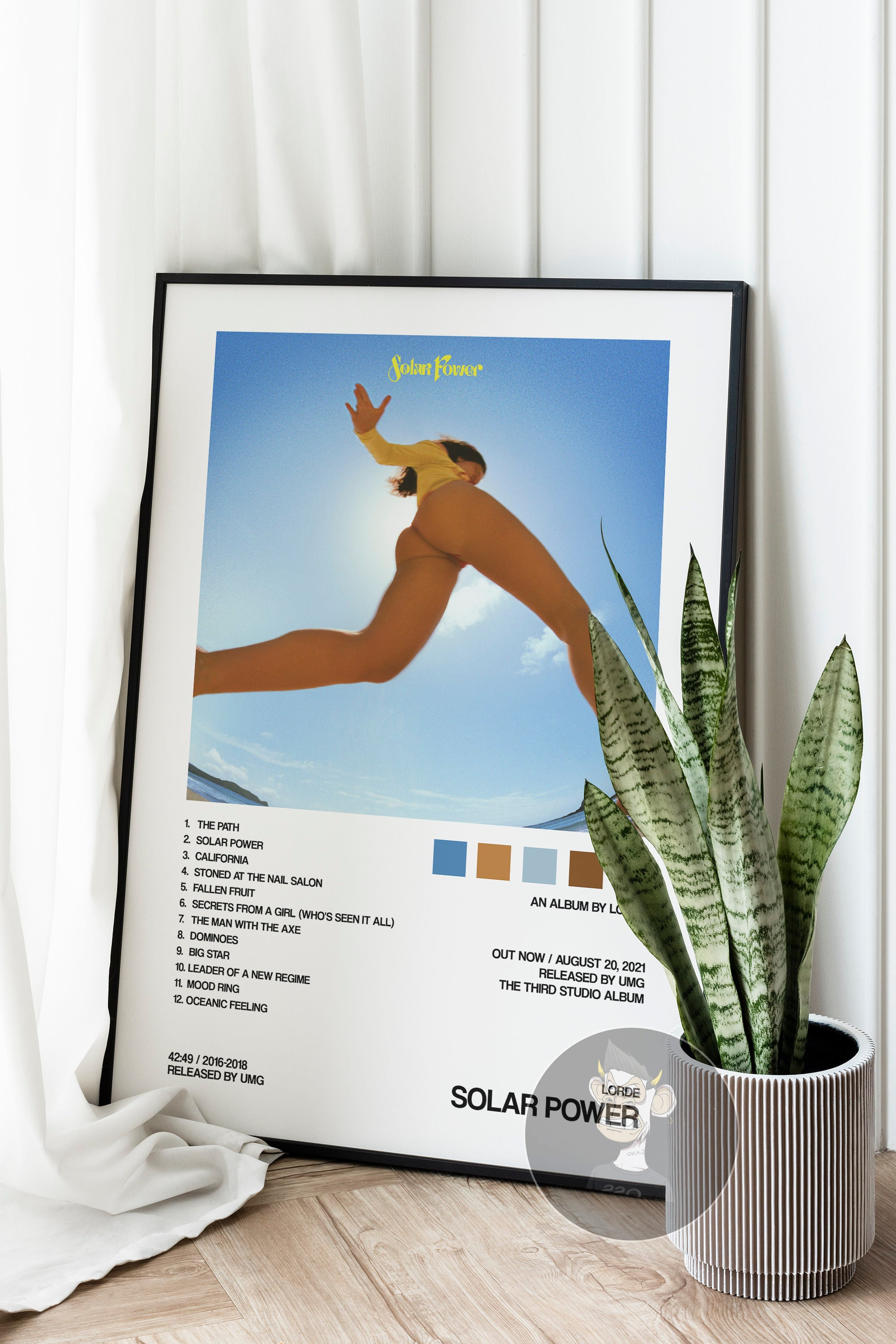 Lorde Solar Power Album Cover Poster Etsy Canada