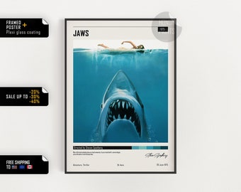 Jaws - Steven Spielberg - Jaws minimalist movie poster