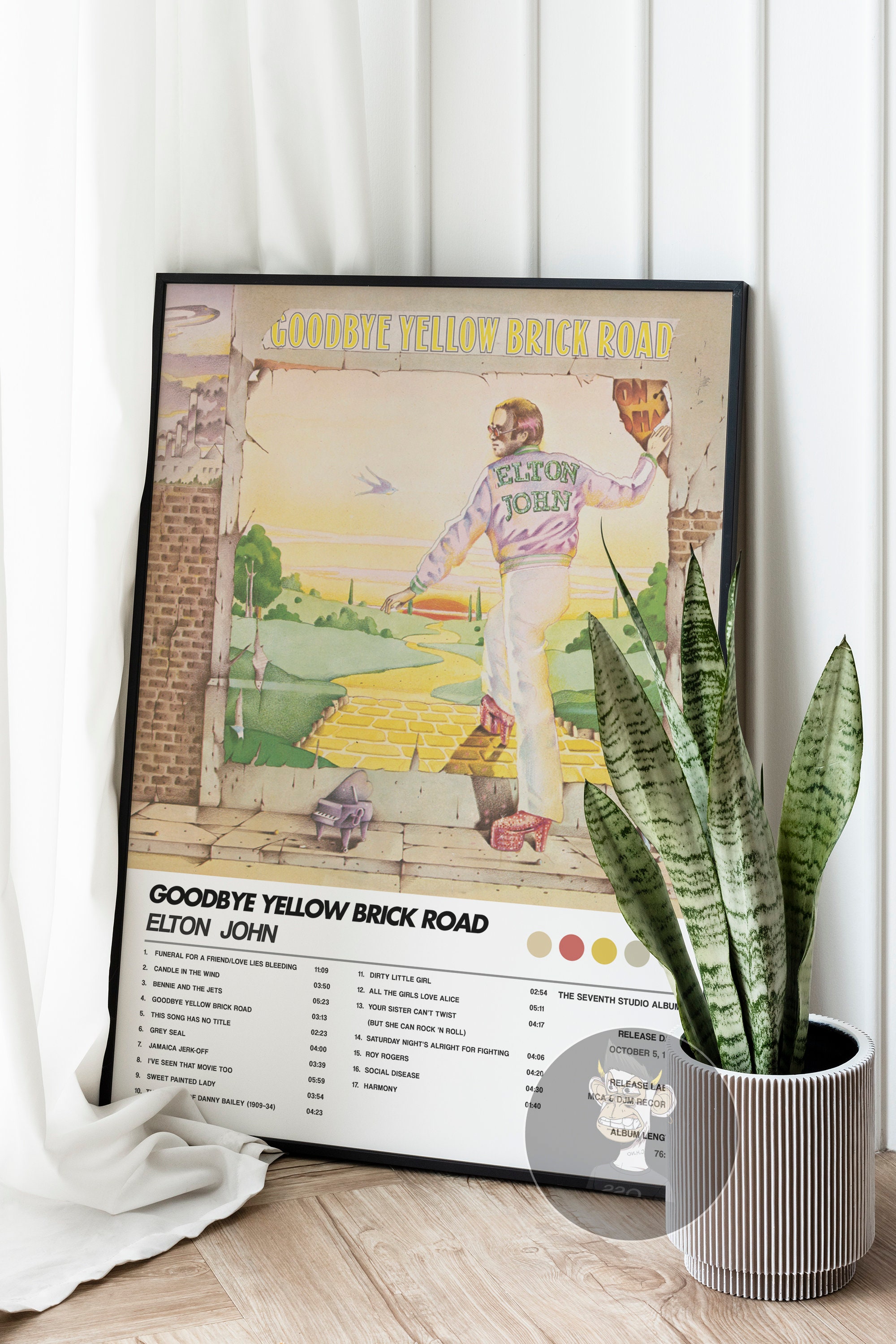 Discover Elton John - Goodbye Yellow Brick Road - Album Cover Poster