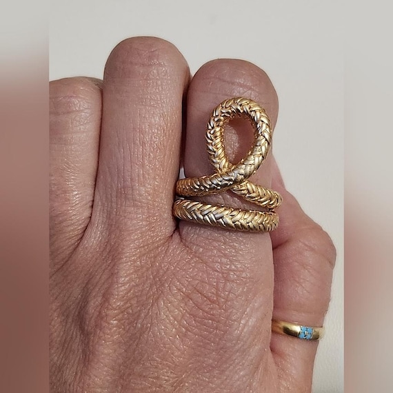 PAJ Braided Loop Statement Ring | Gold Over 925 S… - image 8