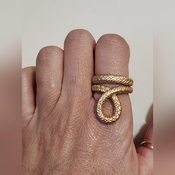PAJ Braided Loop Statement Ring | Gold Over 925 S… - image 7