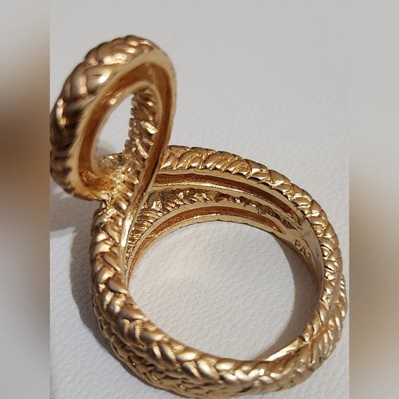 PAJ Braided Loop Statement Ring | Gold Over 925 S… - image 6