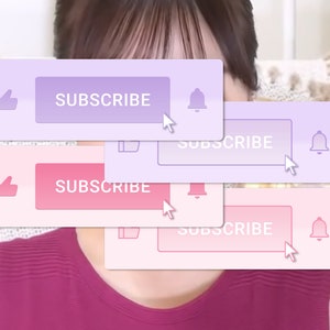 2 pulsanti di iscrizione YouTube animati color pastello con audio (file .mov Lower Thirds)