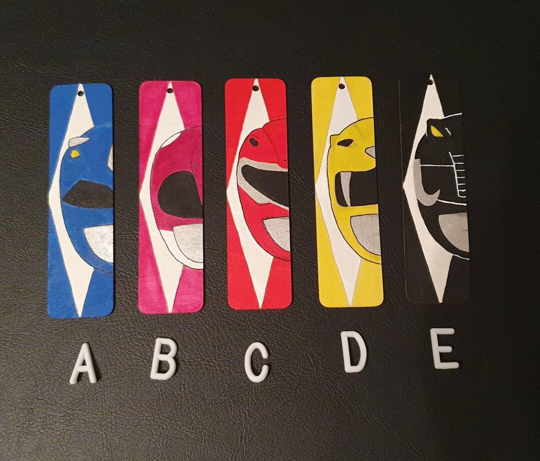 Power Ranger Inspired Bookmark - Etsy