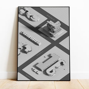 Stadt Architektur Kunstdruck Urban World (Digitaler Download)