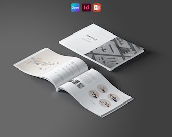 Architecture Portfolio Template: Grayscale Edition (Canva - InDesign - PowerPoint)