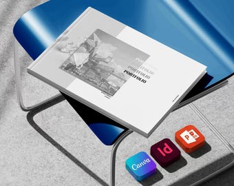 Architecture Portfolio Template: Grayscale Edition Vol.3 (Canva - InDesign - PowerPoint)