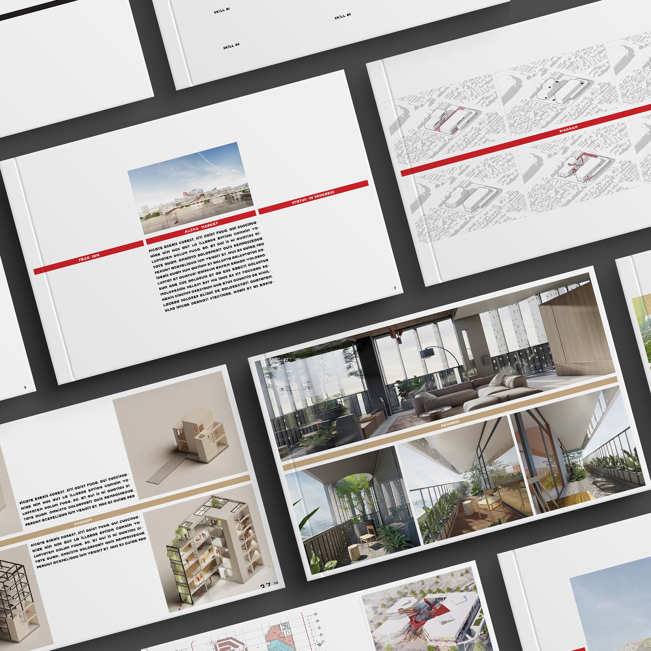 Modern Architecture Design Portfolio Template | Indesign & Powerpoint ...