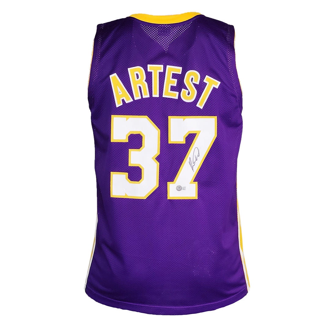 Rare NBA Los Angeles Lakers Ron Artest 37 White Jersey Mens M