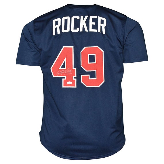 John Rocker Signed Atlanta Blue Baseball Jersey JSA 