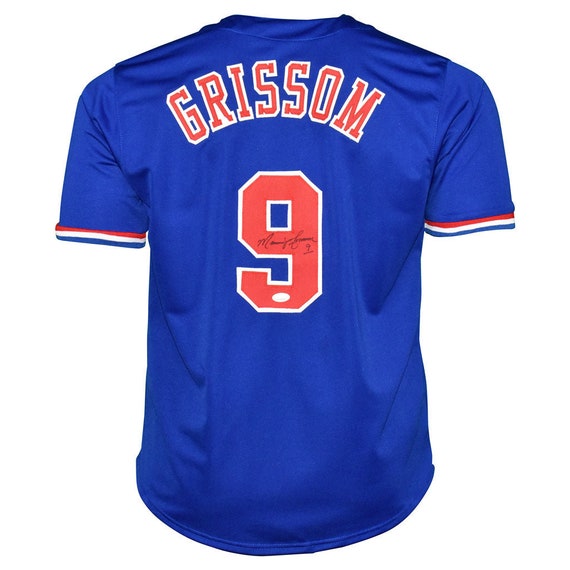 Marquis Grissom Signed Montreal Blue Baseball Jersey JSA 